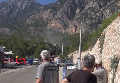 اصابت دو راکت به کوههای کِمِر در آنتالیا +عکس