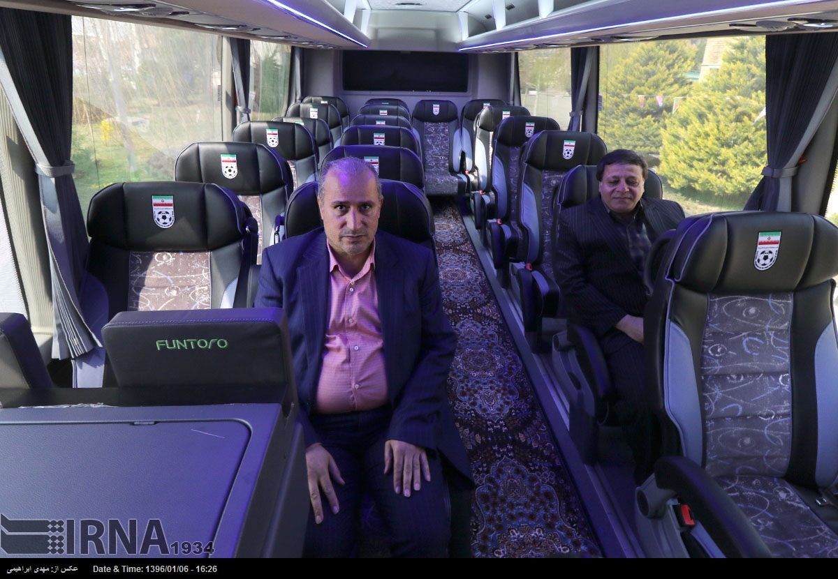 رونمایی از اتوبوس تیم ملی فوتبال ایران