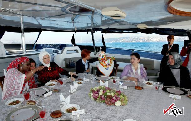 حضور همسر جهانگیری در ضیافت ناهار همسر اردوغان