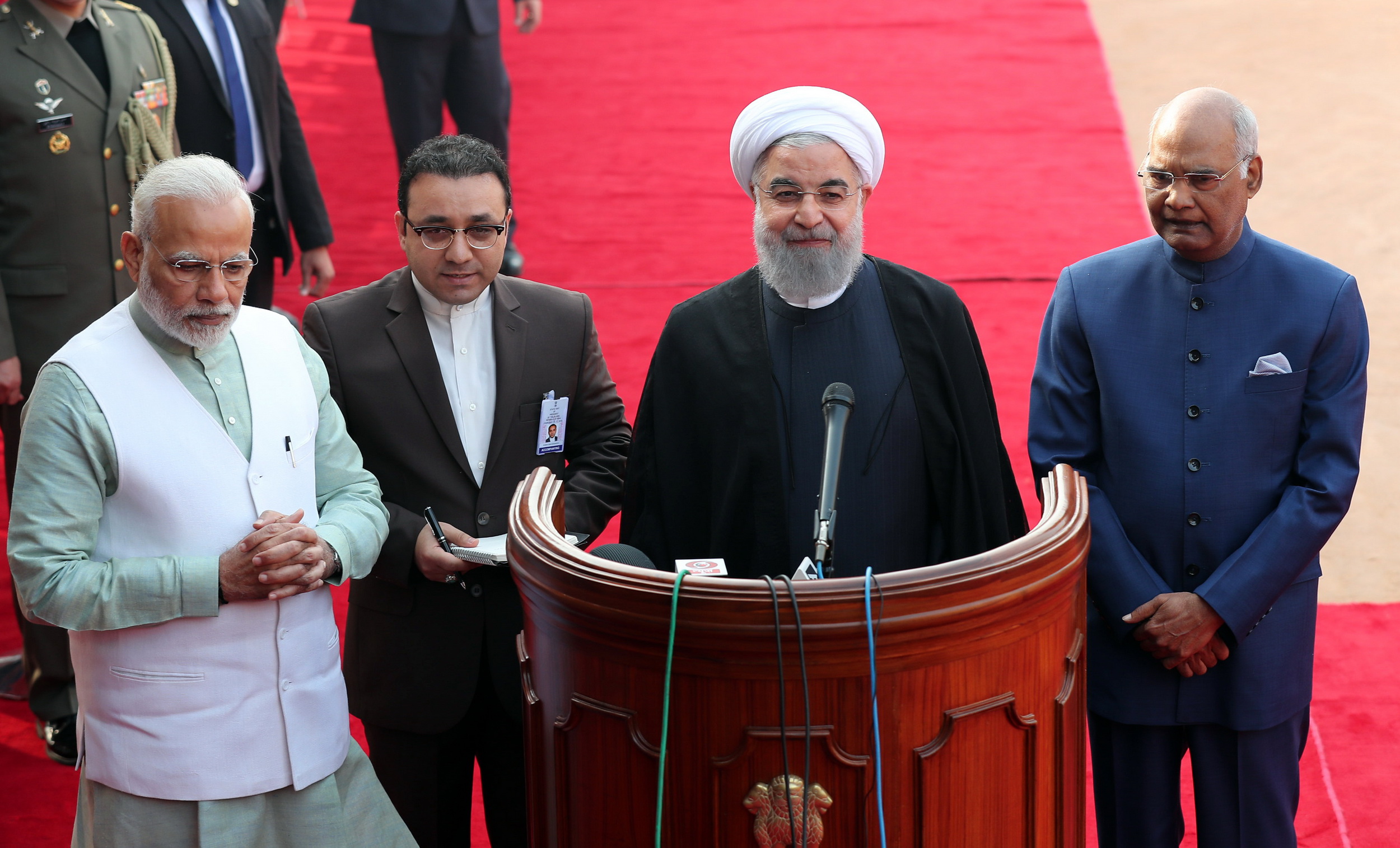 روحانی از استقبال رسمی تا زیارت مقبره گاندی
