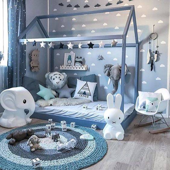 اتاق خواب های آبی برای پسربچه ها