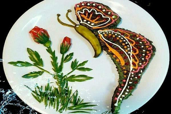 ایده‌های ساده و زیبا تزیین کوکو سبزی مجلسی