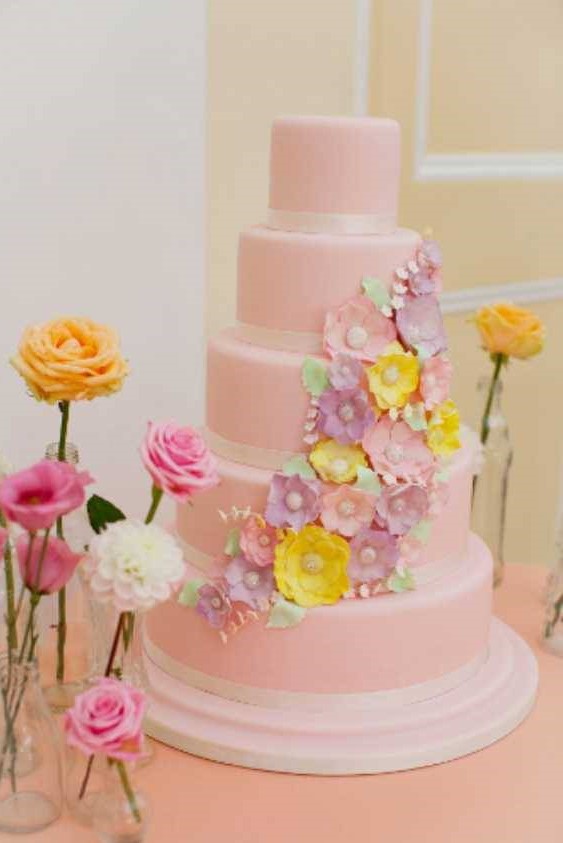 مدل کیک عروسی گل گلی