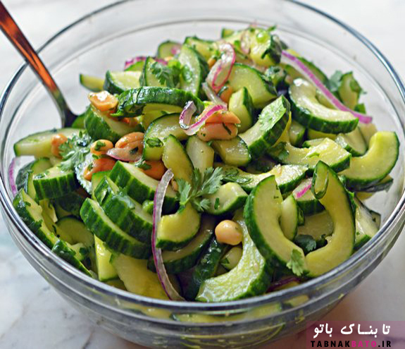 تهیه سالاد خیار به روش تایلندی