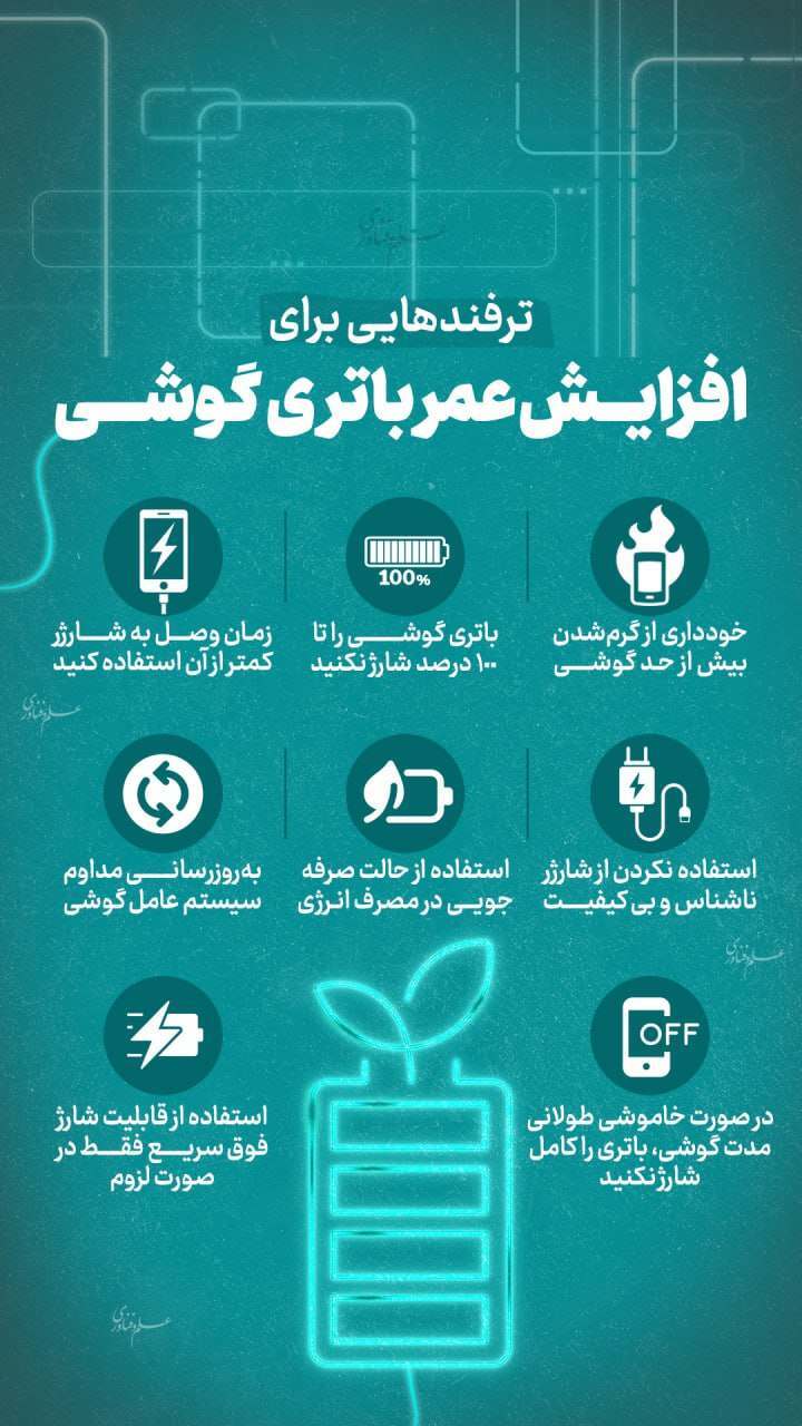 ترفندهایی برای افزایش عمر باتری گوشی ترفندهایی برای افزایش عمر باتری گوشی