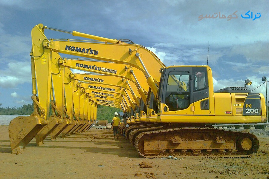 آشنایی با انواع بیل مکانیکی کوماتسو و قطعات آن
