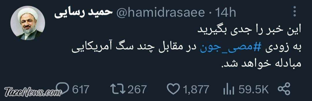 حمله شدید رسایی به تبادل زندانیان و مصی علینژاد+ عکس