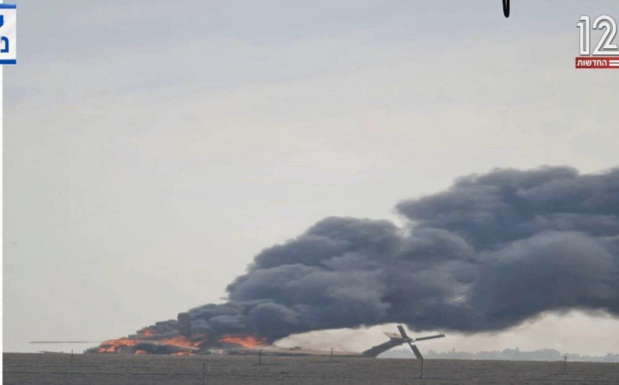 یک بالگرد ترابری اسرائیل مورد هدف حماس قرار گرفت