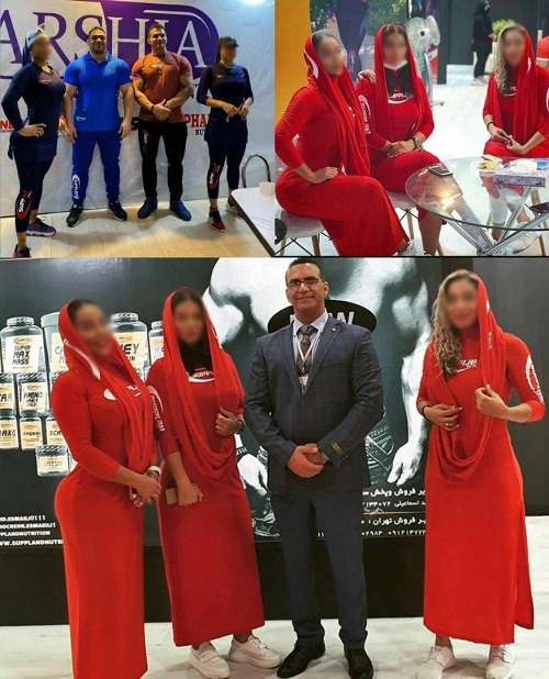 جنجال مدل‌های دختر ایرانی در یک نمایشگاه ورزشی تهران+ عکس