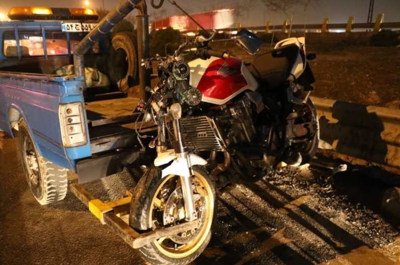تصادف مرگبار موتورسنگین با عابرپیاده + تصاویر
