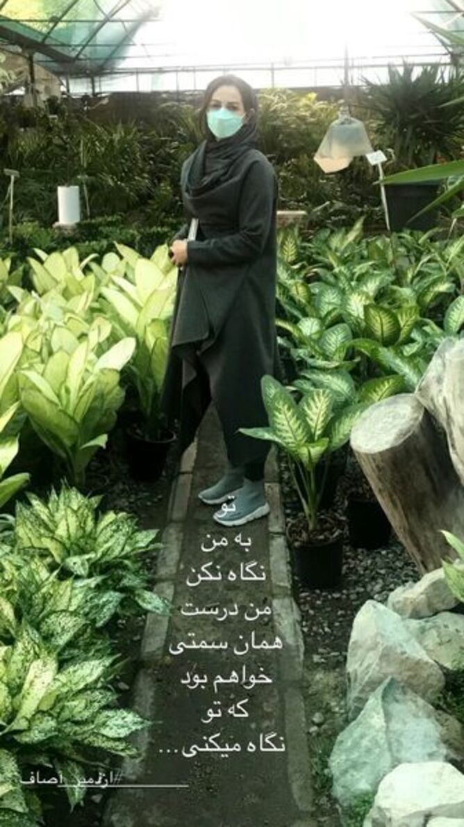 شقایق دهقان در گلخانه‌ای زیبا+عکس