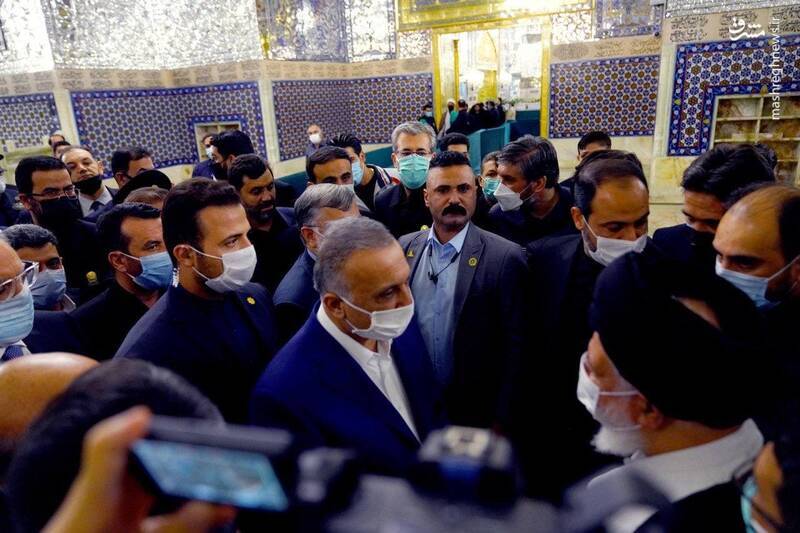 الکاظمی حرم مطهر امام رضا (ع) را زیارت کرد + تصاویر