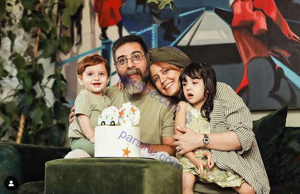 ست کردن خانواده خانم یازیگر در جشن تولد یک سالگی پسرشان+ عکس