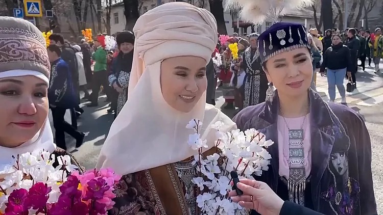جشن نوروز خیابانی در قزاقزستان