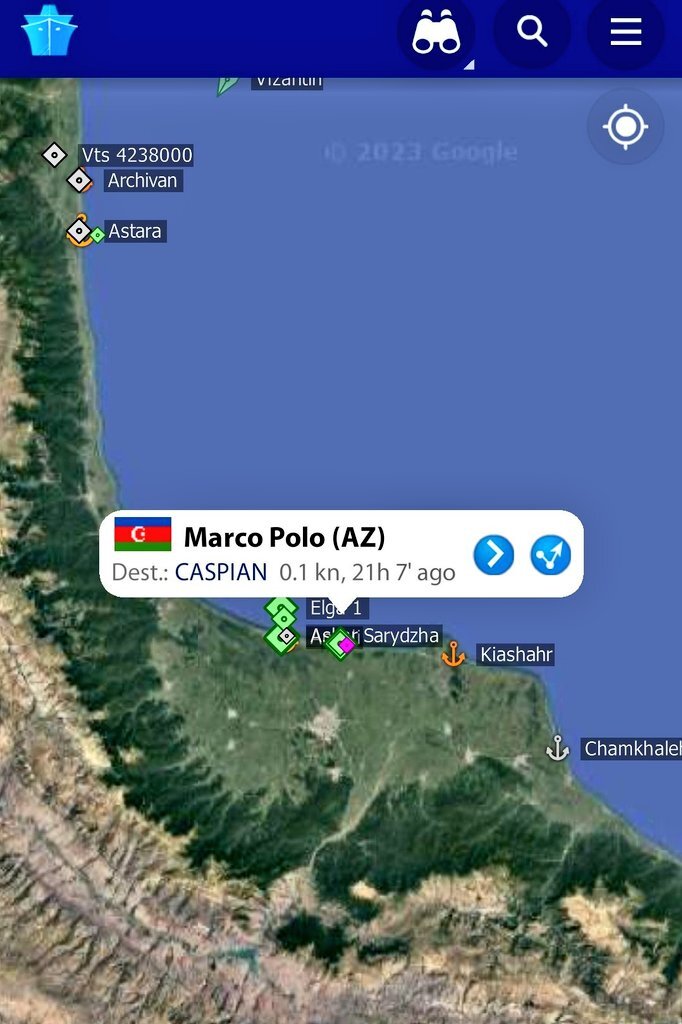 آزار و اذیت کشتی‌های ایرانی توسط ناو جنگی باکو